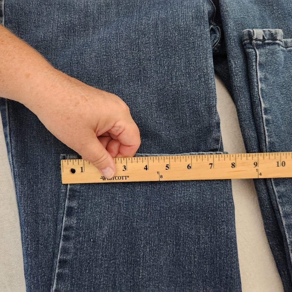 Gloria Vanderbilt Amanda Straight Jeans Womens  Blue High Rise Stretch - 16 - Picture 8 of 14